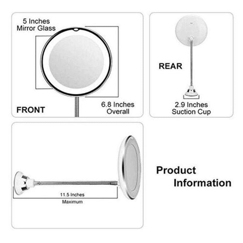 Magnifying LED Makeup Mirror