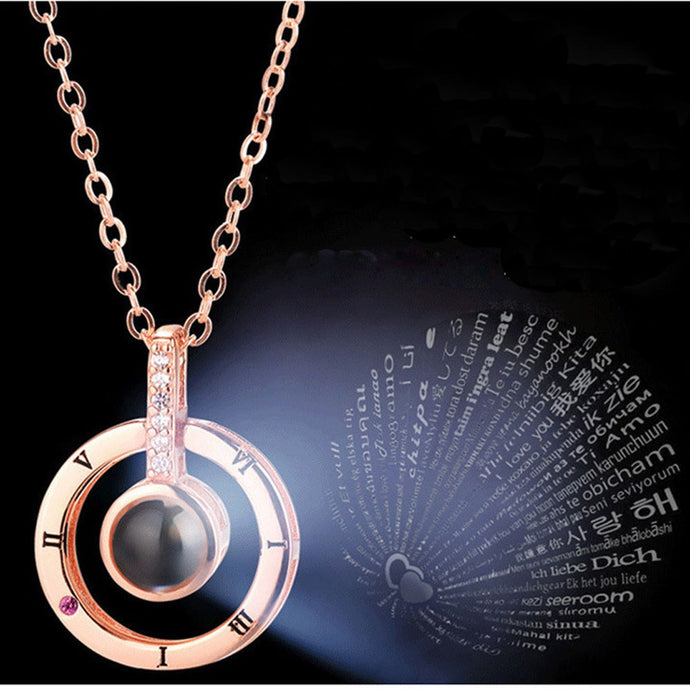 ‘I Love You’ in 100 Languages Projection Pendant – 2 Colors