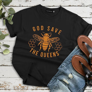 God Save The Queens Print T shirt